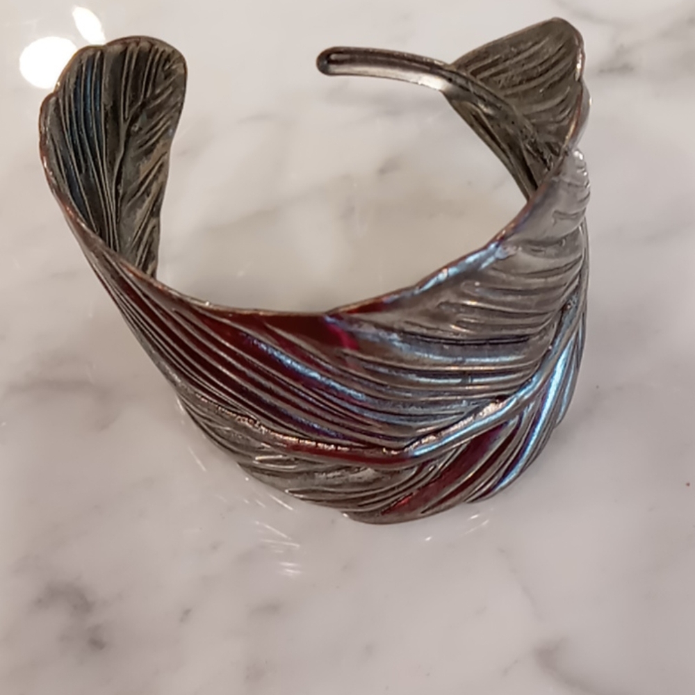 Feather cuff bracelet